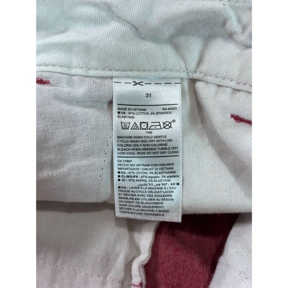 Old Navy Mens Ultimate Slim Built-In Flex Shorts 32 Red/Pink - Picture 4 of 9